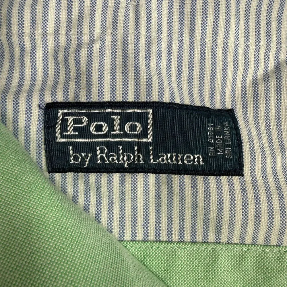Polo Ralph Lauren Shorts Mens 40 Mint Green Oxford Cotton Chino Preppy Classic